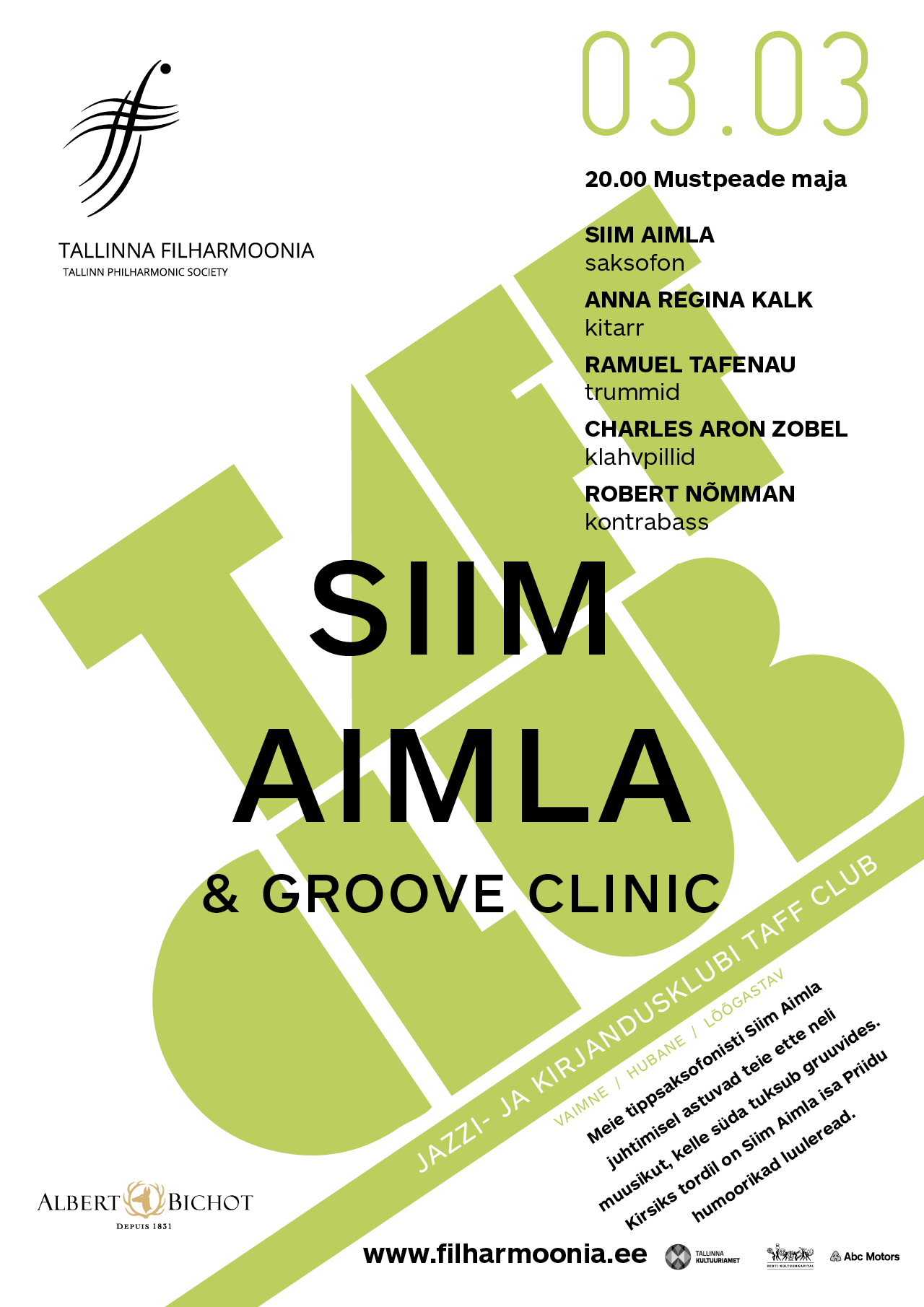 TAFF CLUB. SIIM AIMLA & GROOVE CLINIC